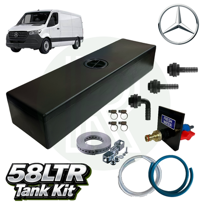 58 Litre Underfloor Fresh Water Tank Kit (Backfill System) – Mercedes Sprinter RWD (2006–Present)