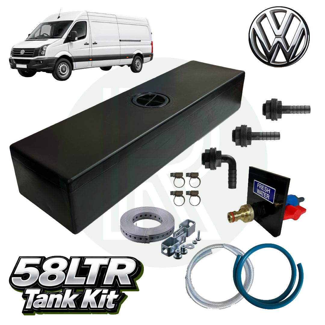 58 Litre Underfloor Fresh Water Tank Kit (Backfill System) – VW Crafter 2006–2018