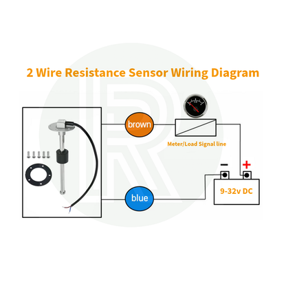 Water Level Sensor Gauge Sender 0-190 ohms 125mm - 600mm