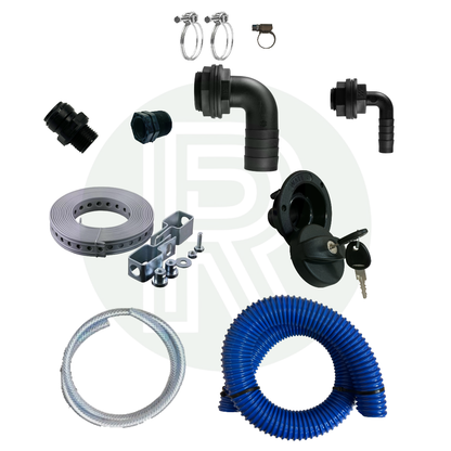 60L Underslung Fresh Water Tank & Topfill Kit 800mm(L) x 350mm(W) x 250mm(H)