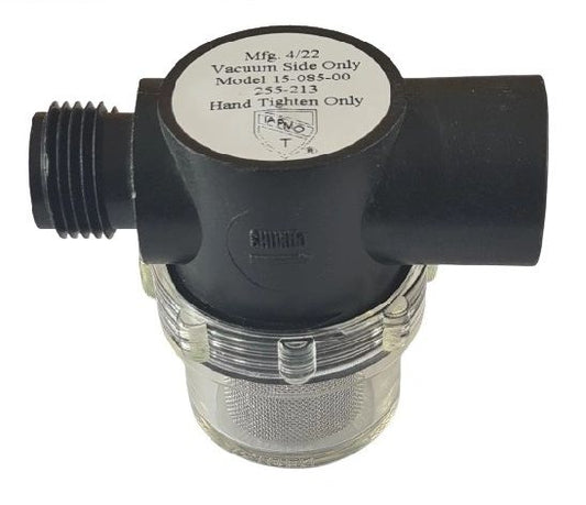 Shurflo/Fiamma/Seaflo pump filter/strainer 1/2"BSP Male Inlet - 1/2"BSP Female Outlet