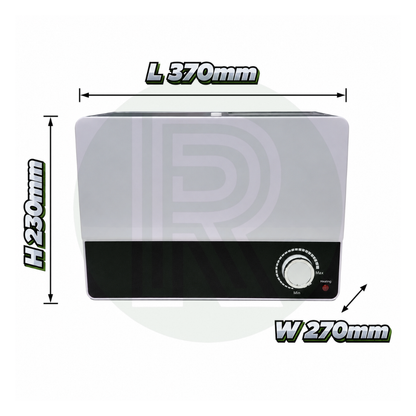 Dimensions of 6L 12V water heater for campervan and motorhome installation