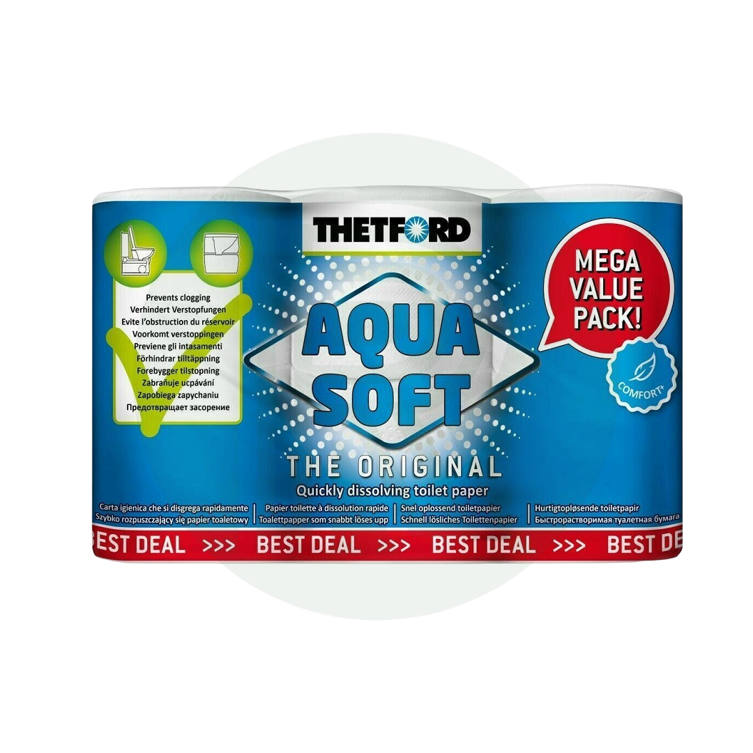 Thetford Aqua Soft Toilet Rolls - 6 Pack