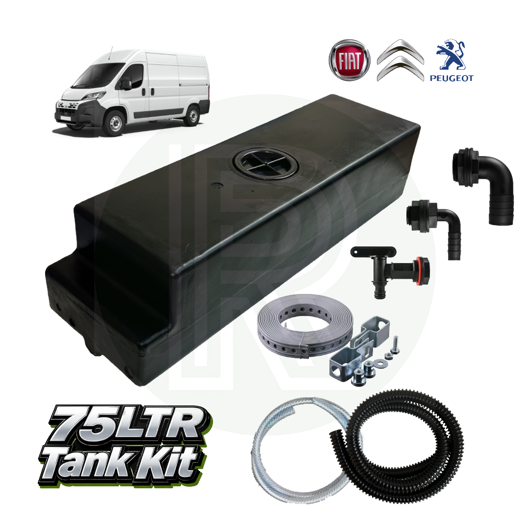 75L Waste Water Tank Kit for Ducato, Relay, Boxer Campervan >2006-2026