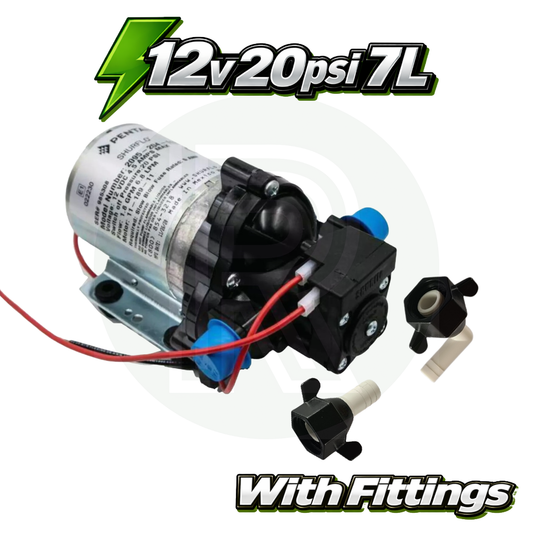 12v/20psi/7Ltr Shurflo Trail King Water Pump - Retail Packed With Fittings