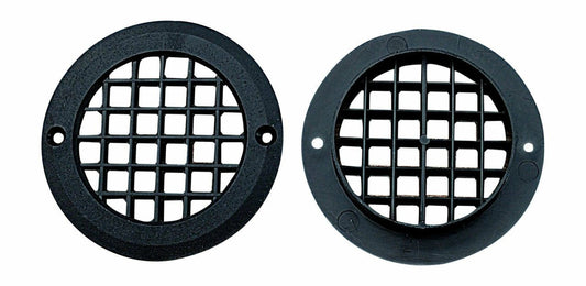 2 x Floor/Wall Vents Motorhome/Caravan/Campervan - Black