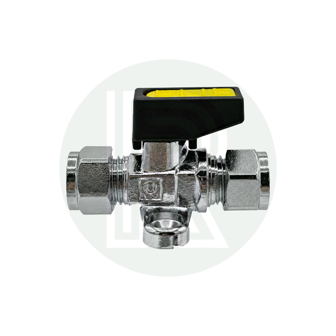 8mm gas isolator valve with mounting holes for leisure vehicle LPG installations