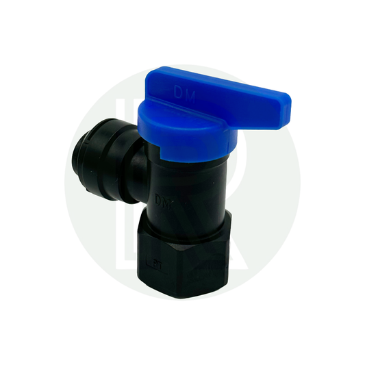 12mm Female Pushfit 90° Shut Off Isolation Valve/Tap