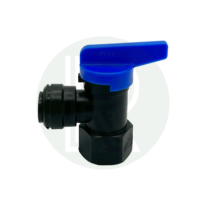 12mm Female Pushfit 90° Shut Off Isolation Valve/Tap