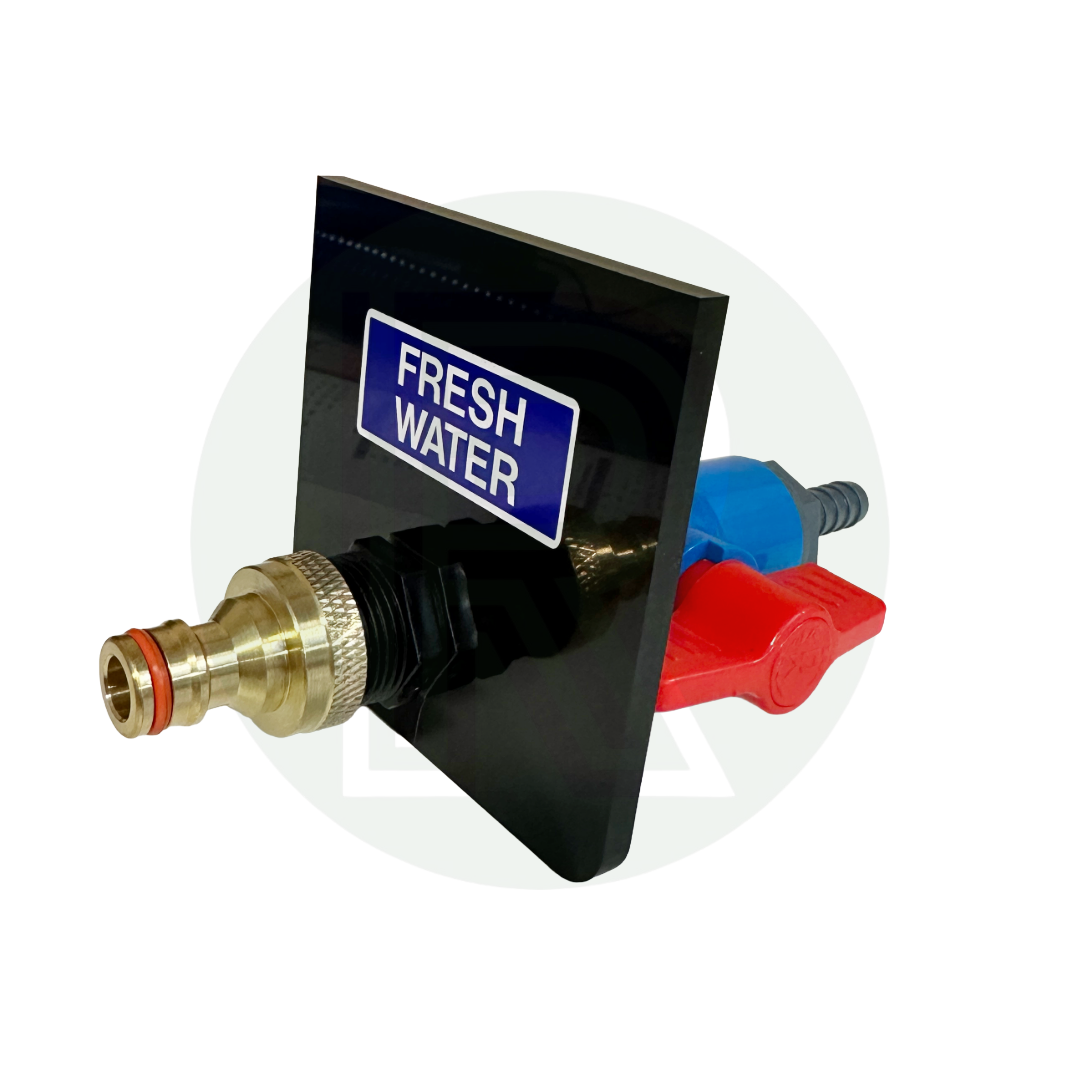 Fresh Water Backfill Kit with Brass Quick Connect Inlet and Red Blue Valve Assembly