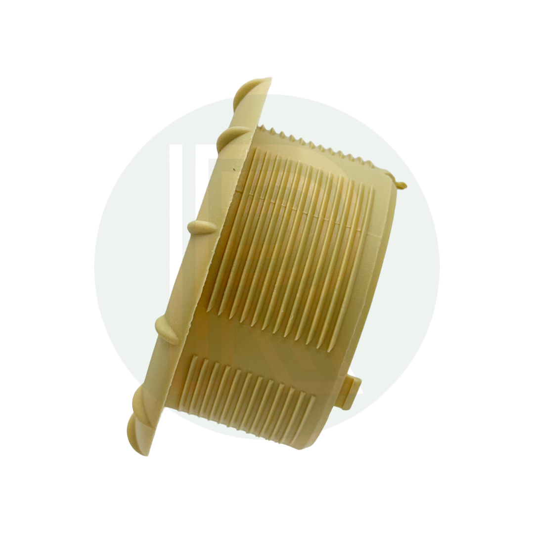 Low profile beige heating vent showing minimal surface protrusion