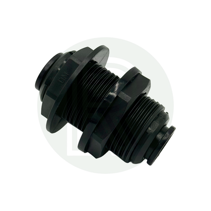 12mm Pushfit Bulkhead Fitting Female/Female