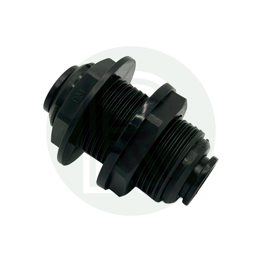 12mm Pushfit Bulkhead Fitting Female/Female