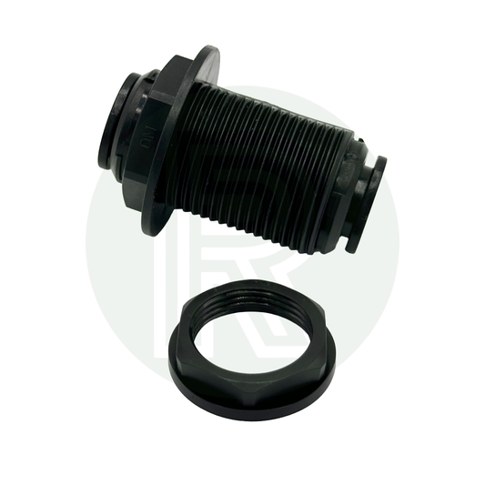 12mm Pushfit Bulkhead Fitting Female/Female
