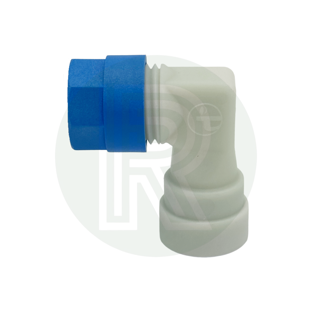 12mm pushfit elbow fitting showing connection ends for pipe
