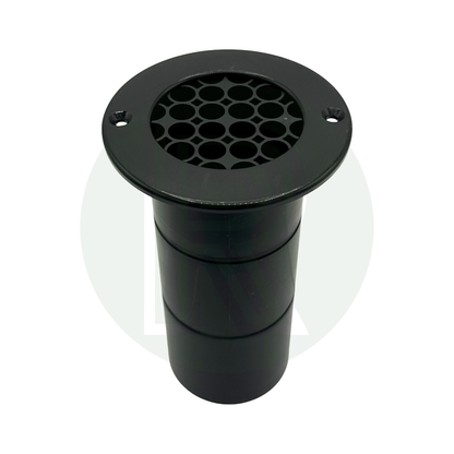1 x Black Gas Drop Out Round Floor Vent 75mm x 120mm