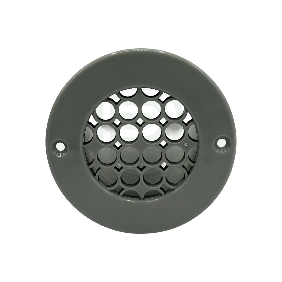 1 x Grey Gas Drop Out Round Floor Vent 75mm x 120mm