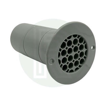 2 x Grey Gas Drop Out Round Floor Vent 75mm x 120mm
