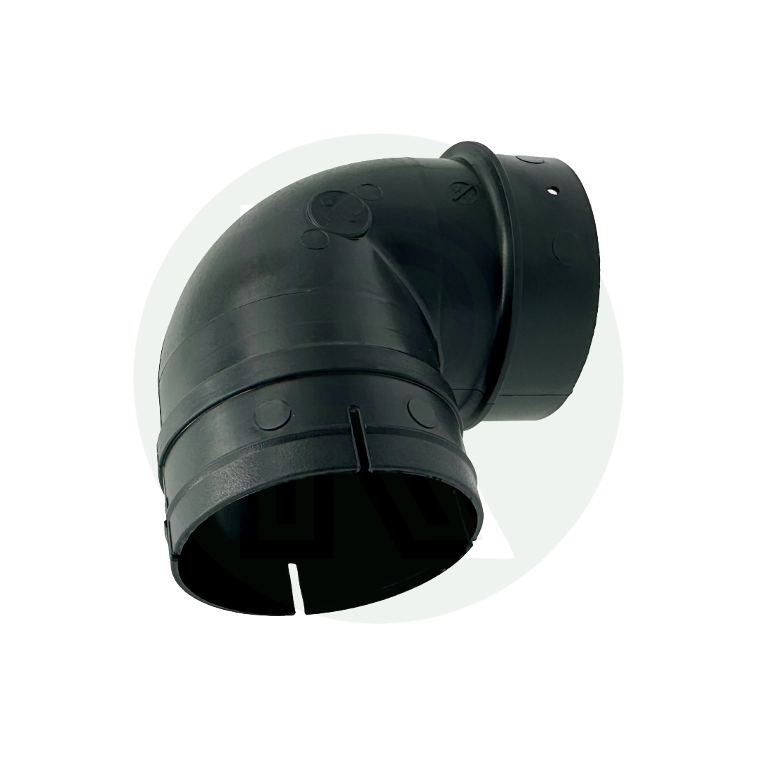 Truma 90 degree elbow connector showing ducting connection ends