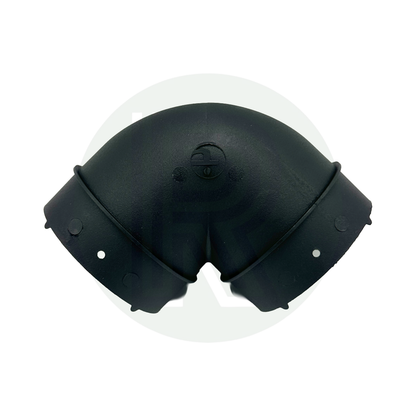 90 degree ducting elbow showing compact bend design