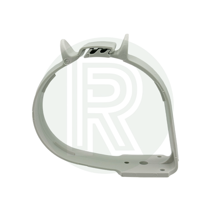 Truma pipe clip side view showing mounting base and loop