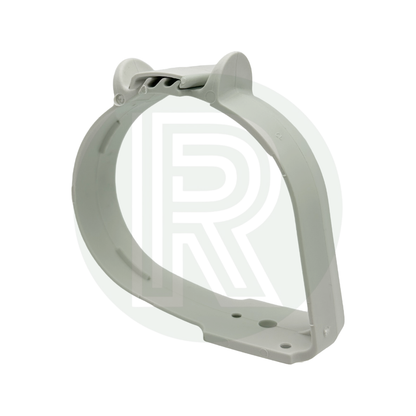 Truma pipe clip side view showing mounting base and loop