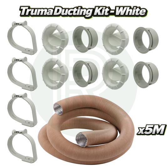 Truma Combi ducting kit with 65mm warm air pipe vents clips and fittings