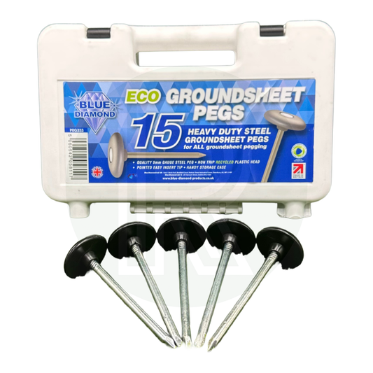 Blue Diamond Eco Groundsheet Pegs (Case Of 15) PEG333 Camping Tent Awning