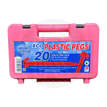 Blue Diamond Eco Plastic Pegs (Case Of 20) PEG205 Camping Tent Awning