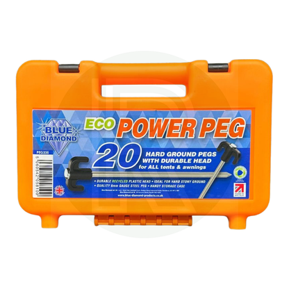 Blue Diamond Eco Power Pegs (Case Of 20) PEG335 Camping Tent Awning