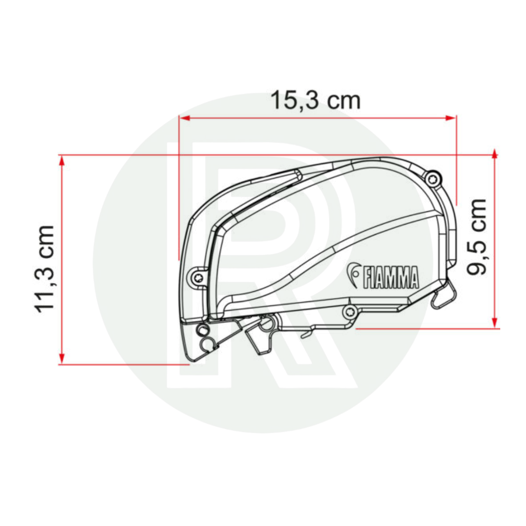 Fiamma F80s 4.00m Black Awning Pack+Adapter for Peugeot Boxer L4H2 2006+
