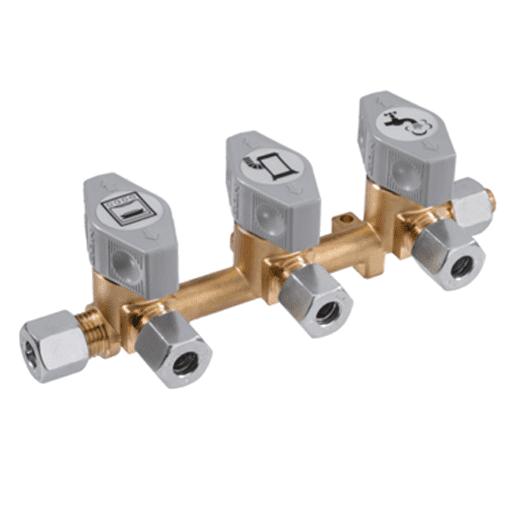 3 way 8mm Truma VK Gas Manifold