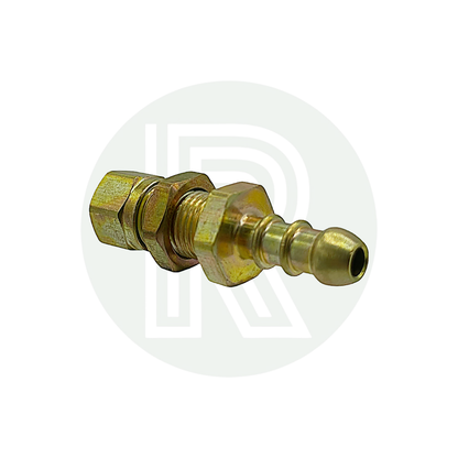 8mm Brass Compression/Fulham Nozzle Bulkhead Fitting
