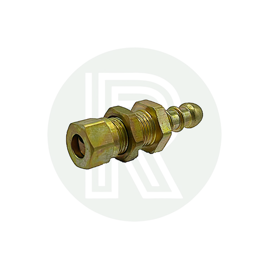 8mm Brass Compression/Fulham Nozzle Bulkhead Fitting