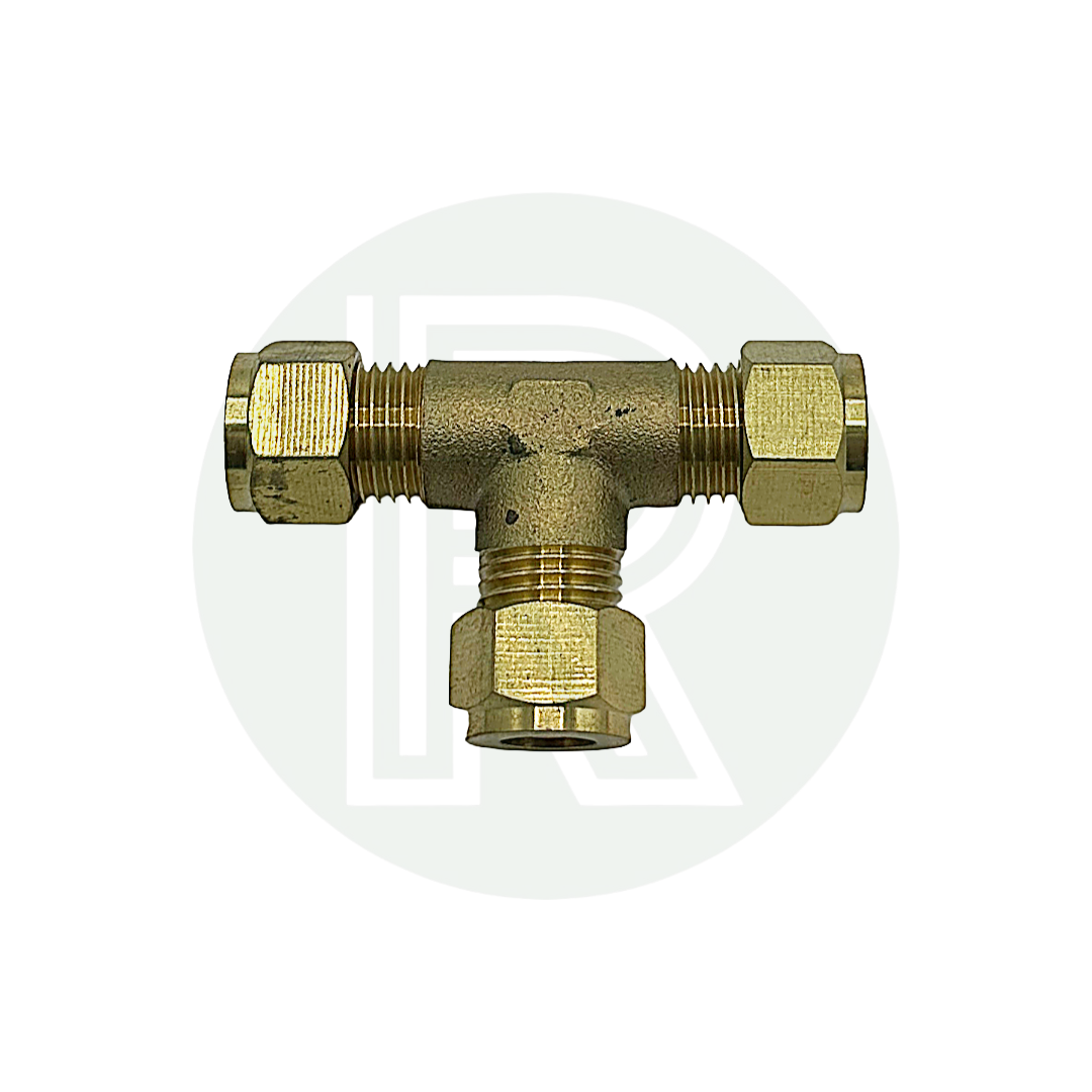 8mm Brass Equal Compression Tee