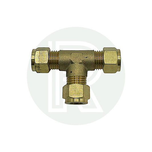 8mm Brass Equal Compression Tee