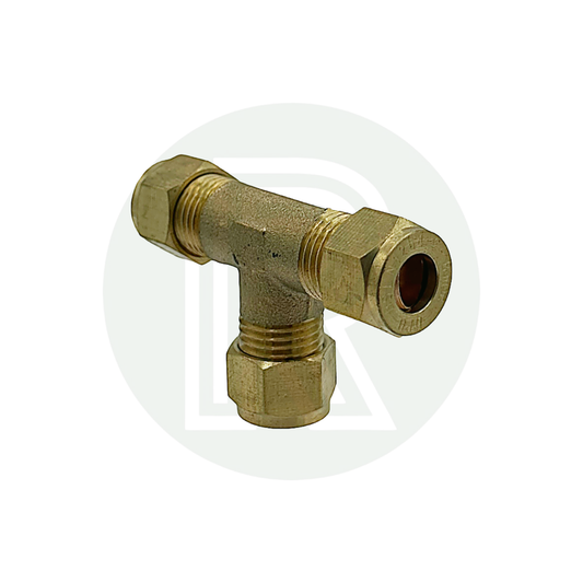 8mm Brass Equal Compression Tee