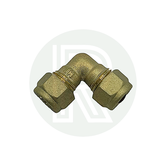 8mm Brass Equal Compression Elbow