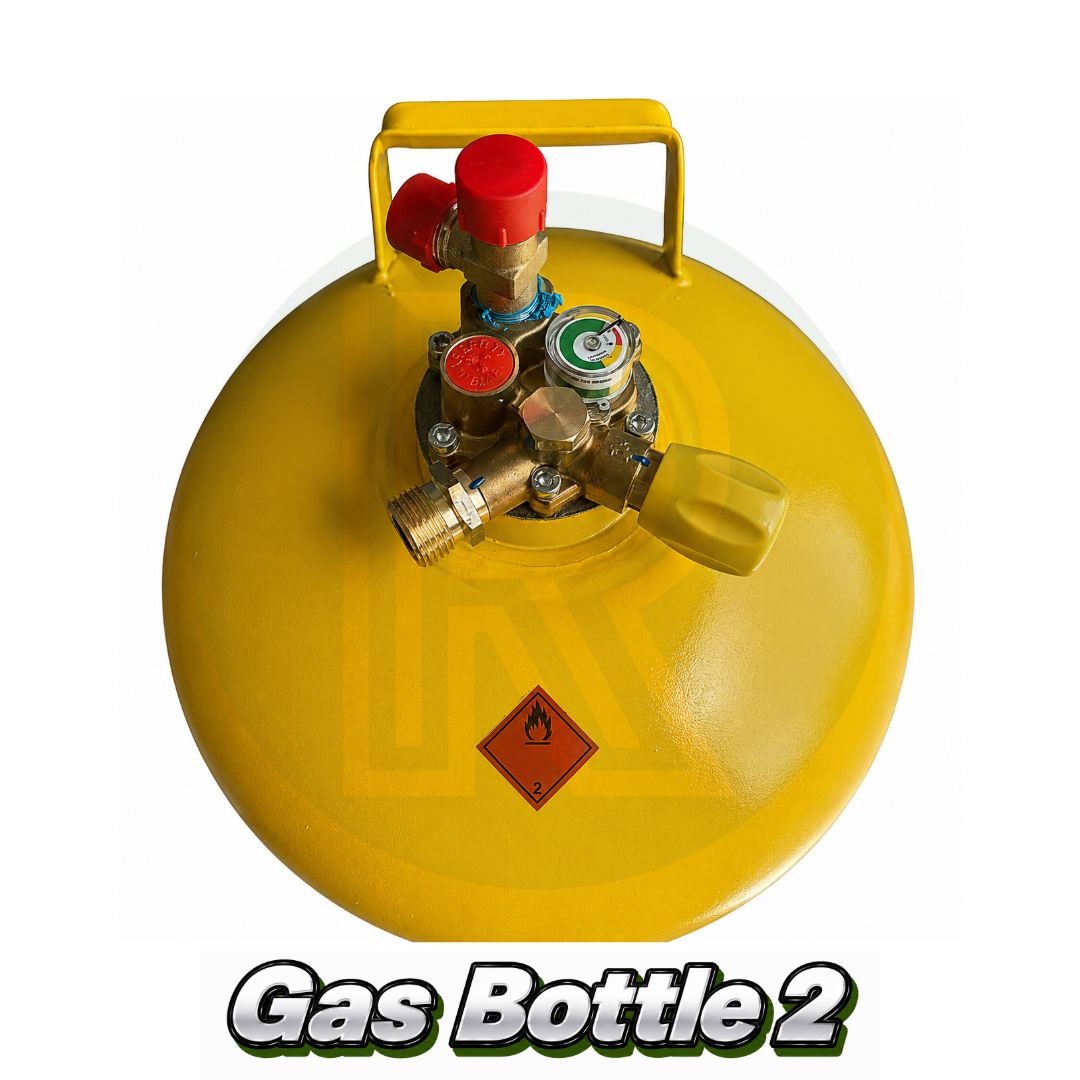 Twin Gaslow 11kg Refillable Cylinder Kit with External Filler - White