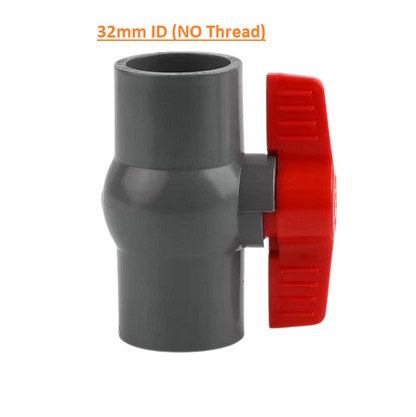 32mm ID  (1.1/4") PVC Isolation Ball Valve Grey - Pushfit