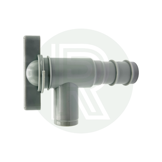 28.5mm Waste Water Drainage Tap/Outlet Grey