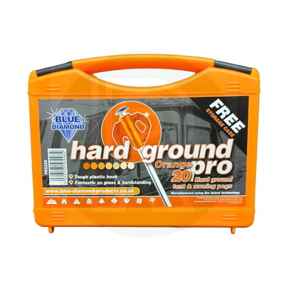 Blue Diamond Hard Ground Pro Pegs (Case Of 20) PEG230 Camping Tent Awning