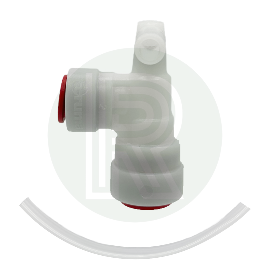 Red pushfit fitting with one way valve for Truma boiler