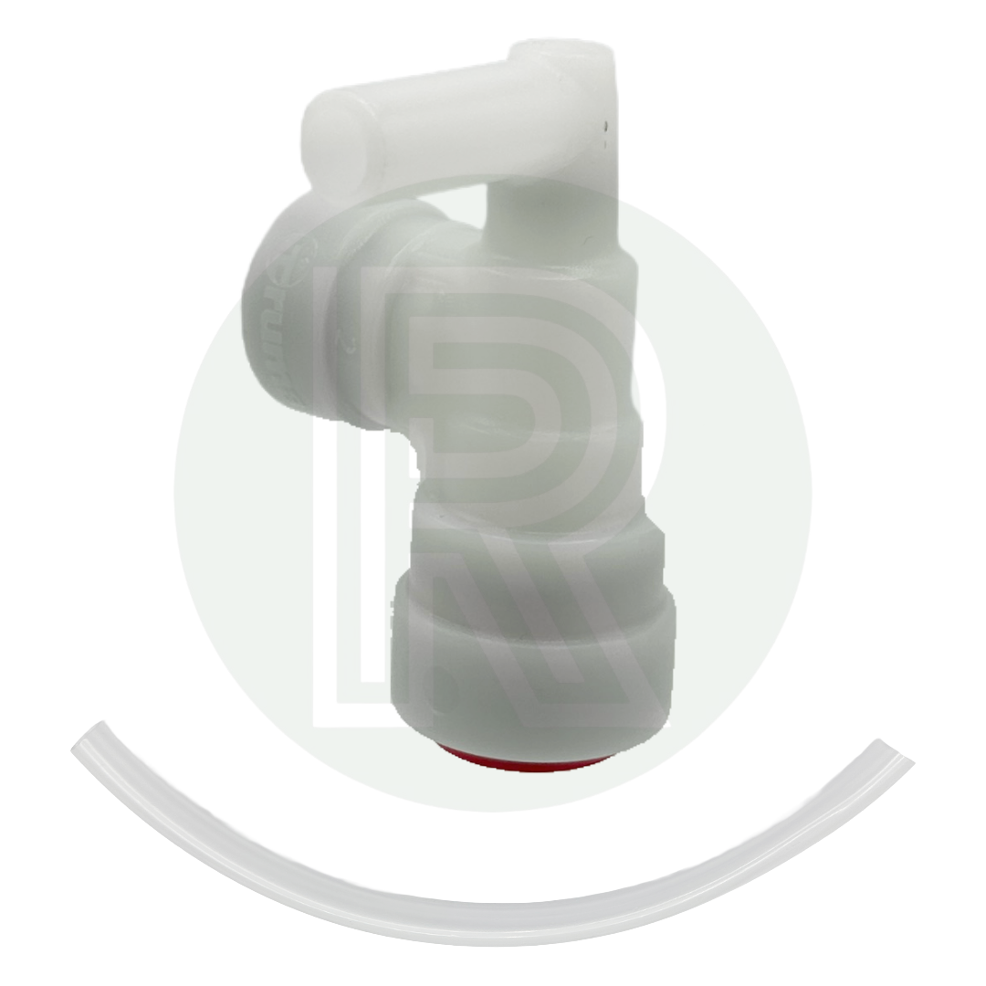 Angle valve with built in non return for hot water system