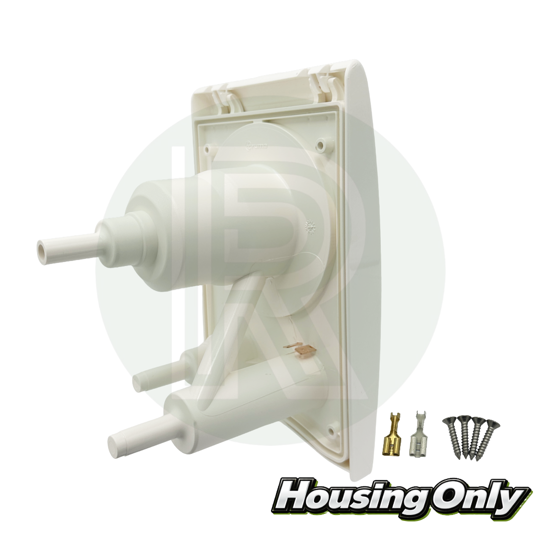 Ultraflow housing showing inlet and outlet connections