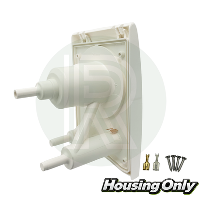 Ultraflow housing showing inlet and outlet connections