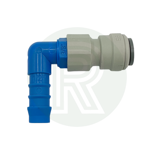 John Guest Speedfit 12mm Female to 1/2" (12mm) Male Barb Angled Adaptor