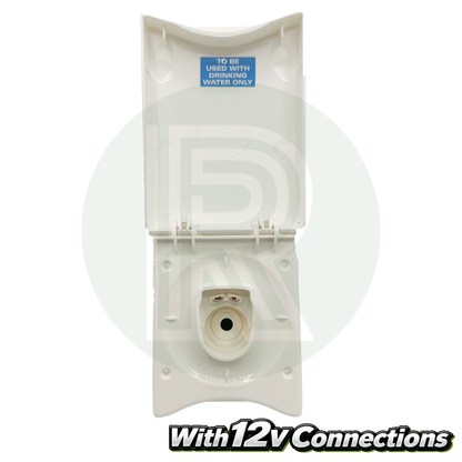 Truma compact housing showing lid and hinge design