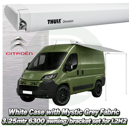 Thule Omnistor 6300 3.25m White Awning Pack+Adapter for Citroen Relay L2H2 2006+