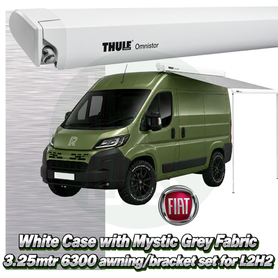 Thule Omnistor 6300 3.25m White Awning Pack+Adapter for Fiat Ducato L2H2 2006+